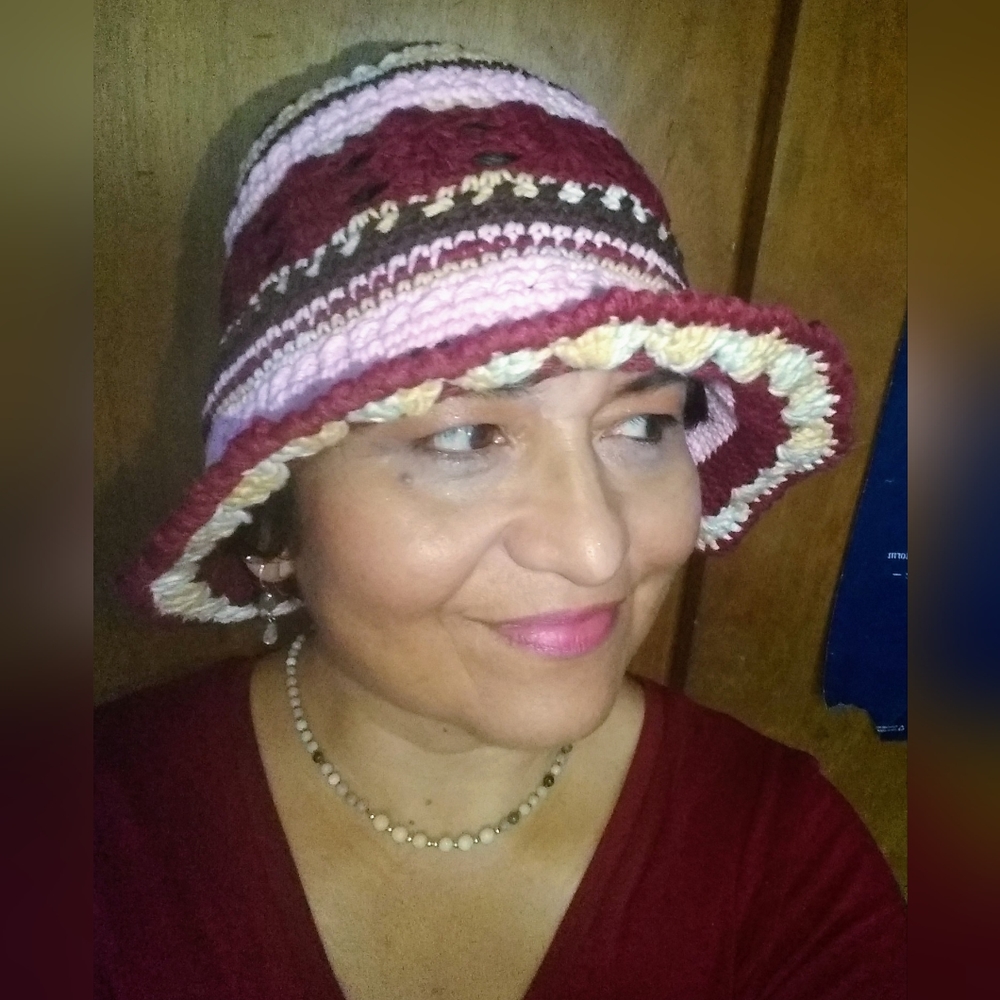 Handmade Crochet Bucket Hat - Picture 2 of 3